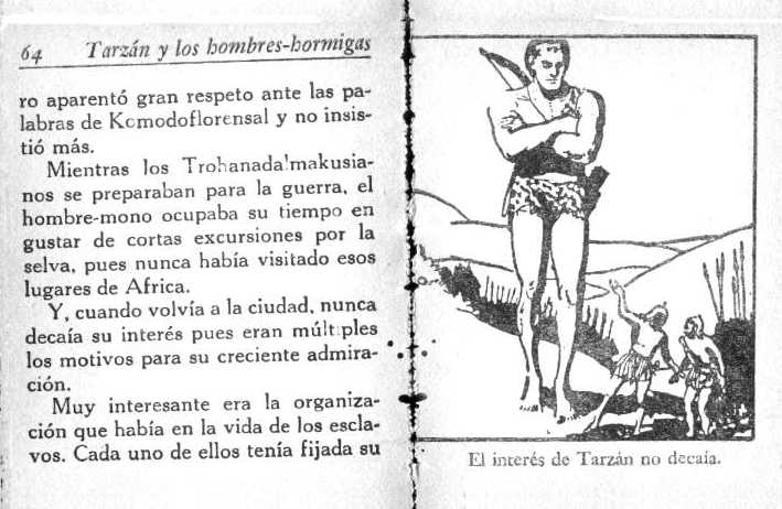 TARZAN Y LOS HOMBRES HORMIGAS. IMAGEN CORTESIA DE MI AMIGO HECTOR MANUEL PEITEADO DE BUENOS AIRES, ARGENTINA
