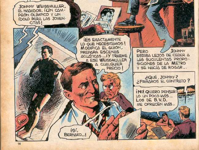 BIOGRAFIA EN COMIC DE JOHNNY WEISSMULLER
