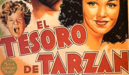 EL TESORO DE TARZAN. CARTEL CINEMATOGRÁFICO CORTESÍ:A DE MI AMIGO IGNACO PARGA DE MADRID